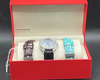 Watch with Interchangeable Straps
