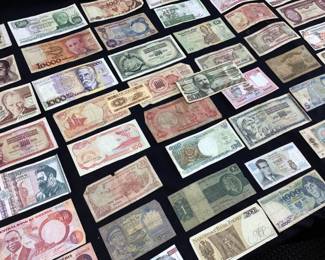 VTG. FOREIGN PAPER CURRENCY GROUP, INDONESIA, VIETNAM,BRAZIL, ARGENTINE, MALAWI, MEXICO, NIGERIA, POLAND