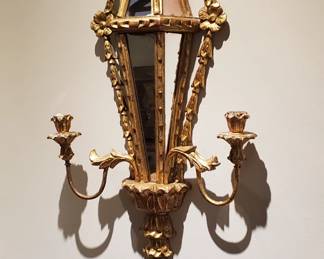 Fine Italian Gold Gilt Sconces