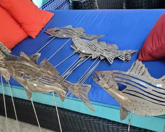 Aluminum Fish Sculptures - 3 Sizes