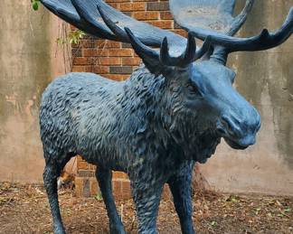 Life Size Cast Aluminum Moose