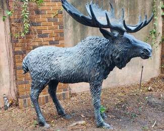 Life Size Cast Aluminum Moose