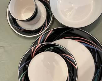 Sango "Escapade" 5 piece place setting for 4.  Brand new in boxes