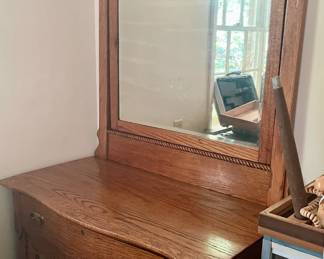 Vintage Oak Wood Dresser