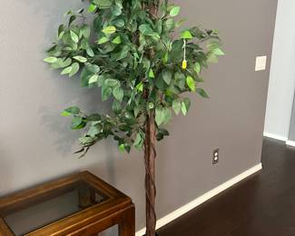 2 faux trees 