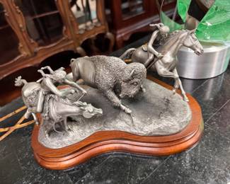 Limited Edition Chilmark Pewter Sculpture "Dangerous Encounter"
