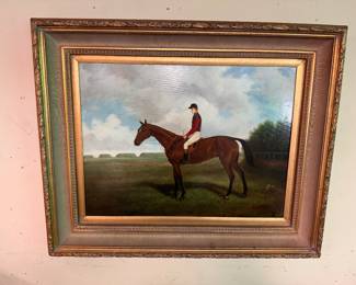 Beautiful Original Oil of Horse - Purportedly once hung in Jockey Room at Churchill Downs