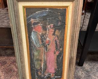 Original Doris Wainwright Kennedy Painting of Mr & Mrs Frank Samford entitled "The Patrons"