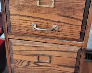 Wooden 2-Drawer File Cabinet