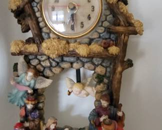Vintage Nativity Clock