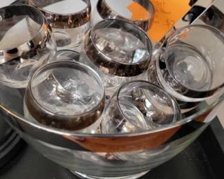 Punch Bowl and Glasses
