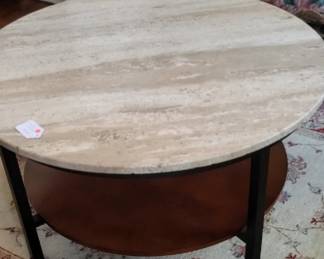 Ashley Coffee Table with Travertine Top