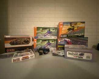  eFlite RC helicopters radio and parts 