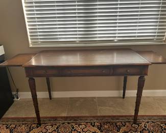 High Quality Office Desk with leather insert, with 2 side extensions and 3 drawers.  