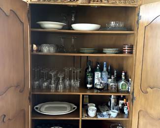 Inside of the cabinet showing potential usage as described in previous picture.