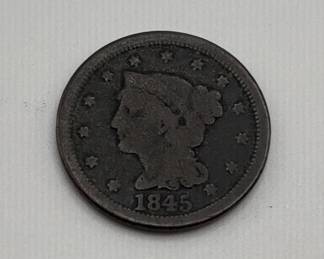 1845 Braided Hair Large Cent