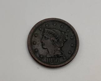 1856, Slanting 5 Large Cent