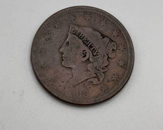 1838 Coronet Head Large Cent