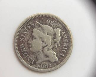 1873, Closed 3 Nickel ThreeCent Piece