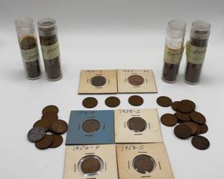 Collection Of Rare And Framed Wheat Pennies