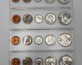 Collection Of 4 Framed Whitman 1963 Coin Sets