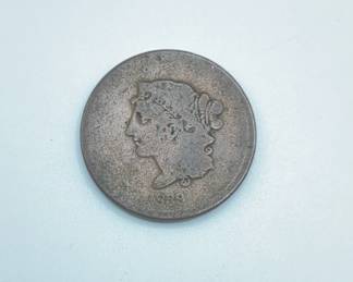 1839, Coronet, Booby Head Large Cent