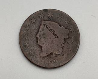 1829 Large Cent Medium Letters