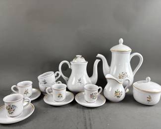 Signed Moustiers Faience French Ceramic Tea Set