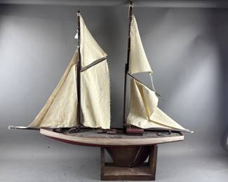 Handmade Large Wooden Sailboat