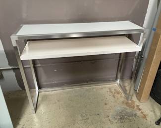 Glass Top Console Table
