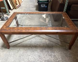 Low Vtg Glass Coffee Table
