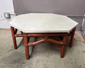 Vtg Octagonal Asian Style Coffee Table