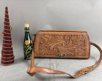 Tooled Leather Boho Bag & More