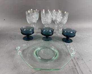 Libbey Pressed Glass Goblets & More
