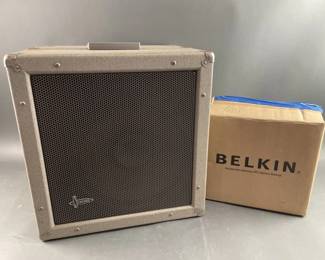 Vintage Newcomb Speakers & Belkin Battery Backup