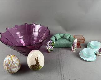XL Decorative Glass Bowl, Royal Stuart & More
