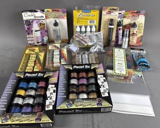 Alcohol Inks, Lumiere Paint, Pearl Ex & More