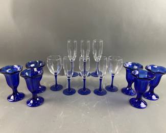 Colbalt Blue Dessert Glasses & More