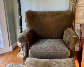 Rowe Furniture Armchair & Ottoman