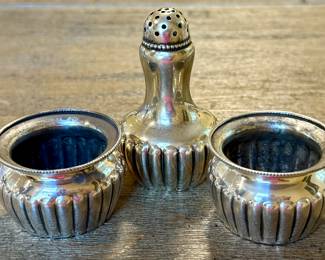 Sterling Silver Salt/Pepper Shaker & Salt Cellars