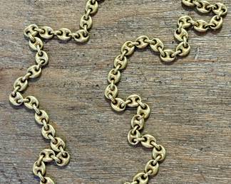 14K Puff Mariner Necklace