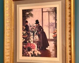 "The Flower Seller" Framed Print