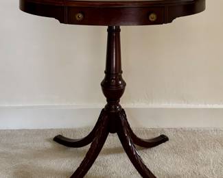 Vintage Mahogany Drum Table