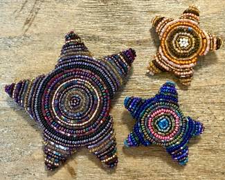 Beaded Star Pins