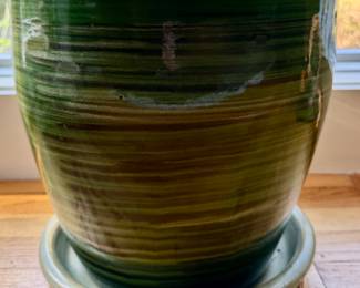 Glazed Planter with Underplate