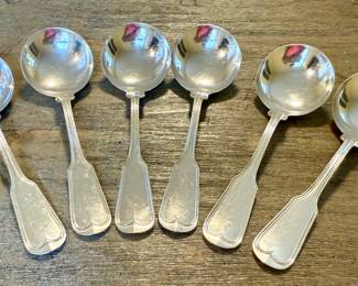 (6) Sterling Soup Spoons