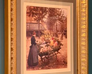"The Flower Cart" Framed Print