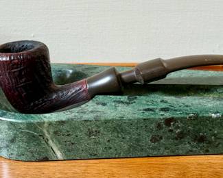 Marble Ashtray & Tobacco Pipe
