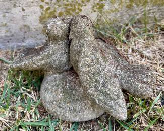 Cement Doves Garden Statue