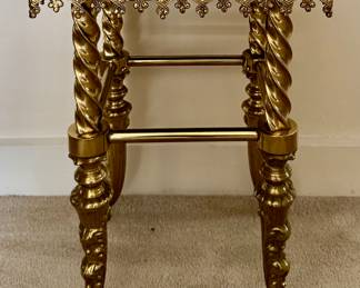 Ornate Brass Accent Table